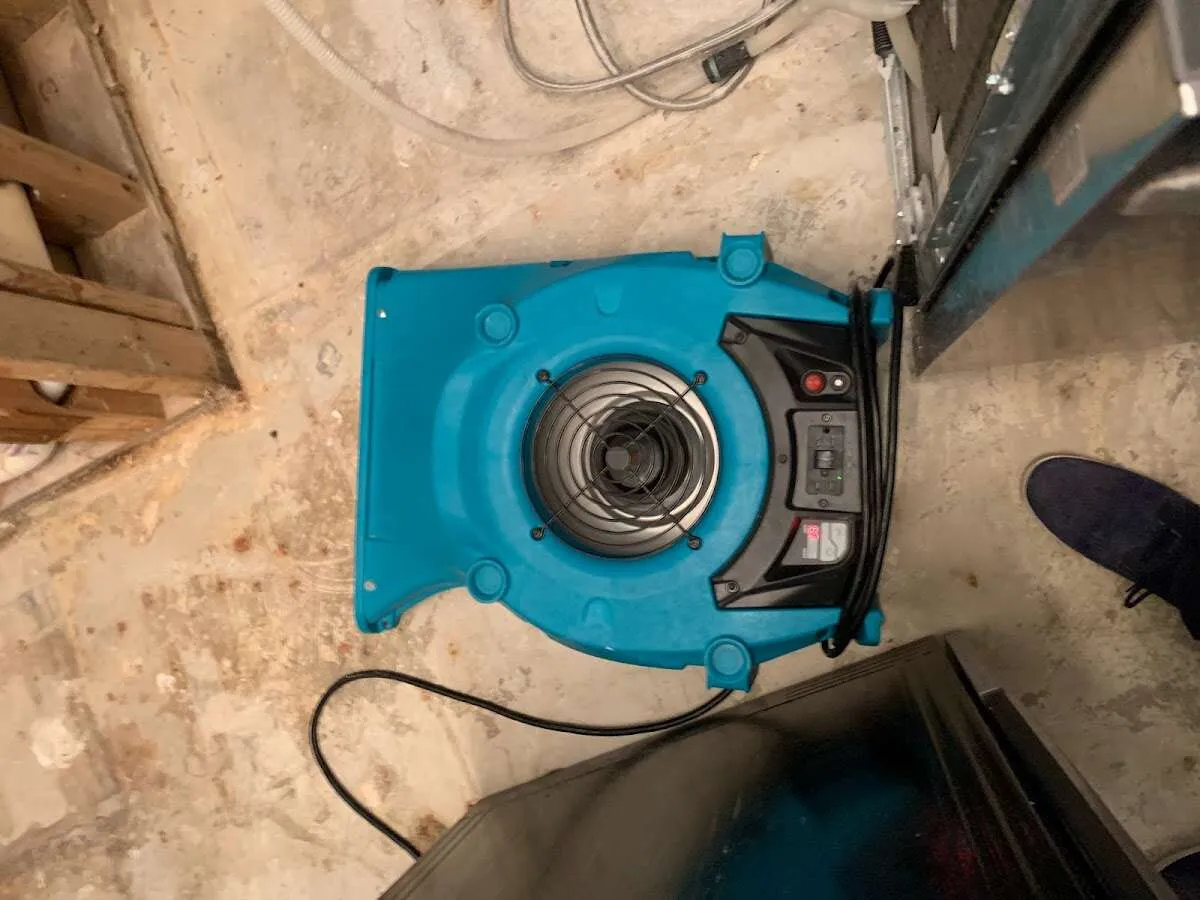 Air mover drying equipment for Fire & Smoke Damage Restoration in Downers Grove